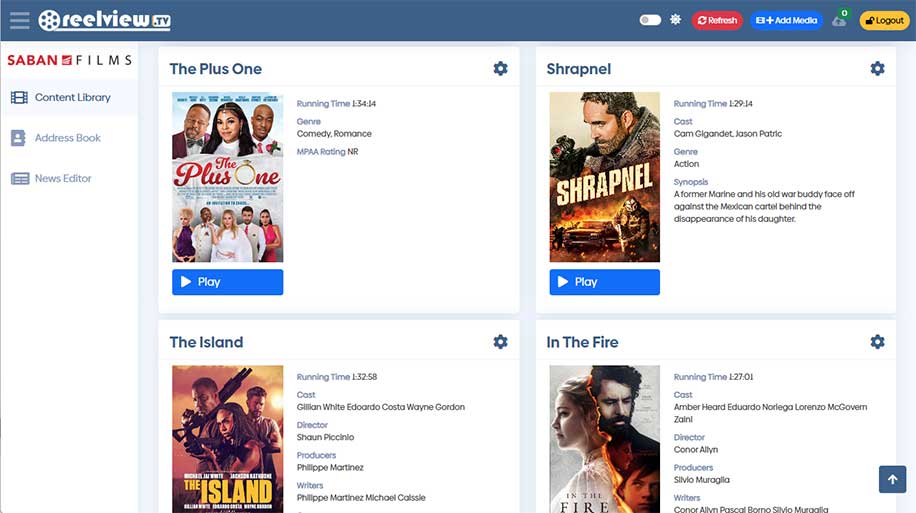 ReelView.TV branded film content management platform